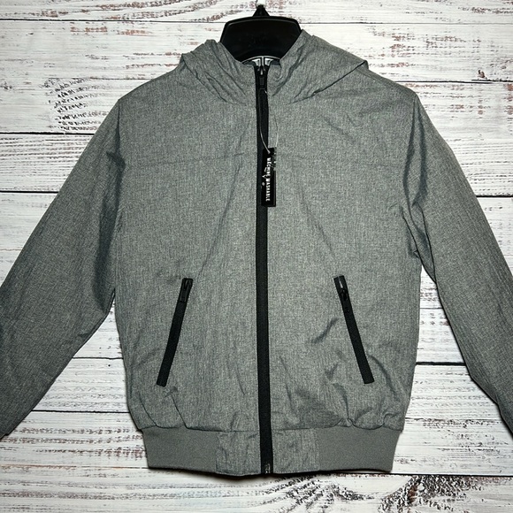 First Wave Gray Jacket Thick Zip Up Hood Size 8 NWT - Picture 4 of 15